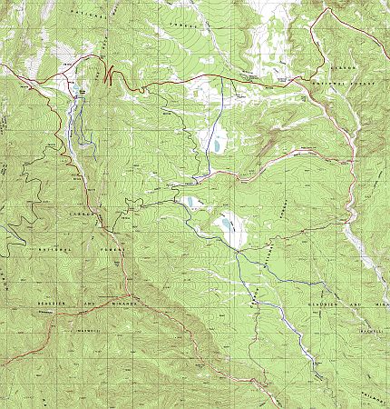 Valle Vidal topographic trail map at 1:24,000 scale